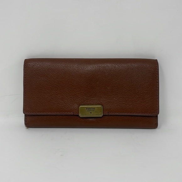 Fossil Brown Leather Folding Wallet - Picture 1 of 10